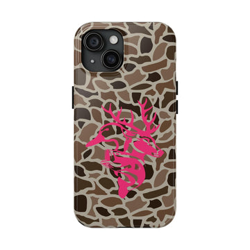 Maxcorners Old School Camo Tough Phone Case, Pink "Deer Duck Fish", Hunting & Fishing Gifts, Accessories
 Full Wrap Phone Case LM0812