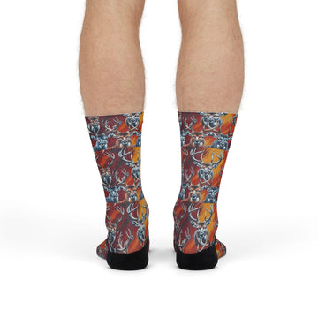 Maxcorners Camo Deer Hunter Crew Socks: Buck Hunting Gift, Outdoor Apparel
LM2611