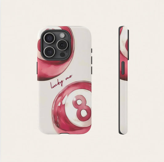 Maxcorners Billiards Lucky Me 8 Ball Aesthetic Trendy Protective Full Wrap Phone Case LM1012