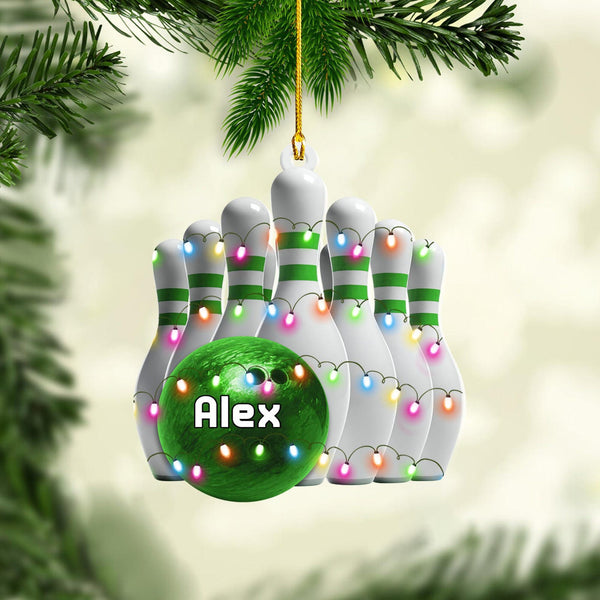Maxcorners Bowling Lights Ornament: Personalized Christmas Decoration LM1111