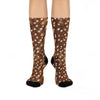 Maxcorners Baby Deer Print Crew Socks, Wildlife Animal Design LM2611