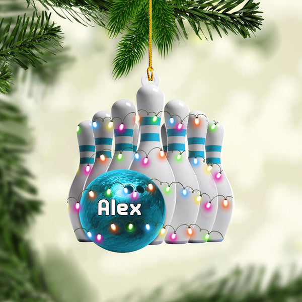 Maxcorners Bowling Lights Ornament: Personalized Christmas Decoration LM1111