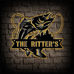 Maxcorners Custom Walleye Fishing Metal Sign