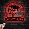 Maxcorners Custom Bass Fishing Metal Sign Fish Wall Art