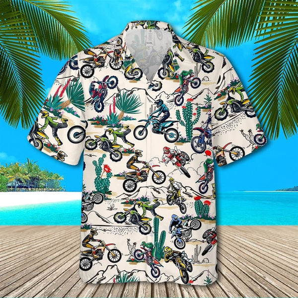 Maxcorner Desert Dirt Bike Racing Hawaiian Shirt