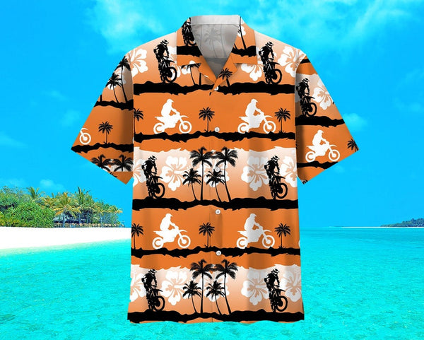 Maxcorner Motorbike Racing Flower Coco Hawaiian Shirt