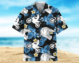 Maxcorner Dirt Bike Helmet Floral Hawaiian Shirt
