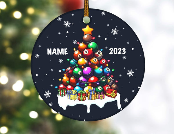 Maxcorners Personalized Billiard Christmas Ornament/Billiard Ornament