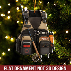 Maxcorners Custom Fishing Ornament: Gift for Fisherman, Dad Ornament
 2D Flat