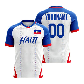 Maxcorners Haiti National Football Fan 3D Shirt Personalized Jersey Custom Name Number Design