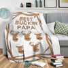 Maxcorners Personalized Hunting Dad Blanket, Best Buckin' Papa Blanket, Custom Soft Cozy Sherpa Fleece Throw Blankets, Gift for Dad, Father's Day Gift
 LM1711