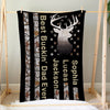 Maxcorners Personalized Hunting Dad Blanket, Best Buckin' Dad Ever Blanket, Custom Soft Sherpa Fleece Throw Blankets, Gift for Dad, Father's Day Gift

 LM1711