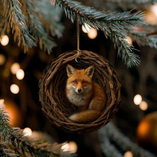 Maxcorners Personalized Woodland Hunting Acrylic Christmas Ornament Custom Gift For Hunters 2D Flat