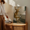 Maxcorners Deer on the Throne – Hilarious Cabin Bathroom Canvas Art