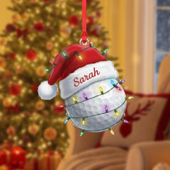 Maxcorners Personalized Golf Ball Christmas Ornament, Acrylic Ornament, Christmas Tree Ornaments, Gift For Golfer