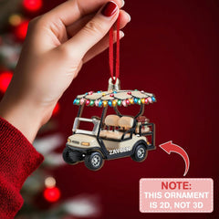 Maxcorners Personalized Golf Cart Christmas Ornament, Acrylic Ornament, Christmas Tree Ornaments, Gift For Golfer