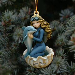 Maxcorners Diving Home Decor, Christmas Ornament, Personalized Ornament 2D Flat LM2111