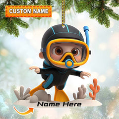 Maxcorners Diving Lover Home Decor, Christmas Ornament, Personalized Ornament LM2111
