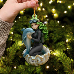 Maxcorners Diving Home Decor, Christmas Ornament, Personalized Ornament 2D Flat LM2111