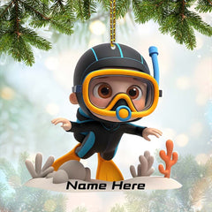 Maxcorners Diving Lover Home Decor, Christmas Ornament, Personalized Ornament LM2111