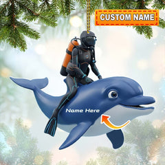 Maxcorners Dolphin Trainer Home Decor, Christmas Ornament, Personalized Ornament LM2111
