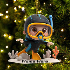 Maxcorners Diving Lover Home Decor, Christmas Ornament, Personalized Ornament LM2111