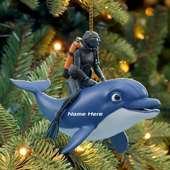 Maxcorners Dolphin Trainer Home Decor, Christmas Ornament, Personalized Ornament LM2111