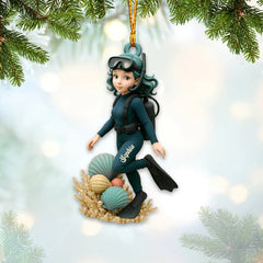 Maxcorners Diving Home Decor, Christmas Ornament, Personalized Ornament 2D Flat LM2111