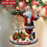 Maxcorners Personalized Santa Claus Disc Golf Ornament, Acrylic Ornament, Christmas Golf Gift, Golf Gift Idea