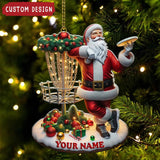 Maxcorners Personalized Santa Claus Disc Golf Ornament, Acrylic Ornament, Christmas Golf Gift, Golf Gift Idea