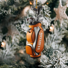 Maxcorners Custom Golf Bag Ornament, Acrylic Ornament, Christmas Tree Ornaments, Gift For Golfer