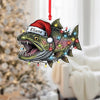 Maxcorners Personalized Trout Fishing Ornament, Custom Acrylic Ornaments, Gift For Fisherman, Christmas Tree Decor
