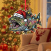 Maxcorners Personalized Trout Fishing Ornament, Custom Acrylic Ornaments, Gift For Fisherman, Christmas Tree Decor