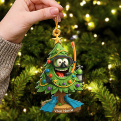 Maxcorners Diving Christmas Tree Home Decor, Christmas Ornament, Personalized Ornament 2D Flat LM2111