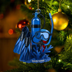 Maxcorners Diving Home Decor, Christmas Ornament, Personalized Ornament 2D Flat LM2111