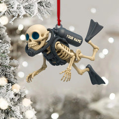 Maxcorners Skull Diving Home Decor, Christmas Ornament, Personalized Ornament 2D Flat LM2111