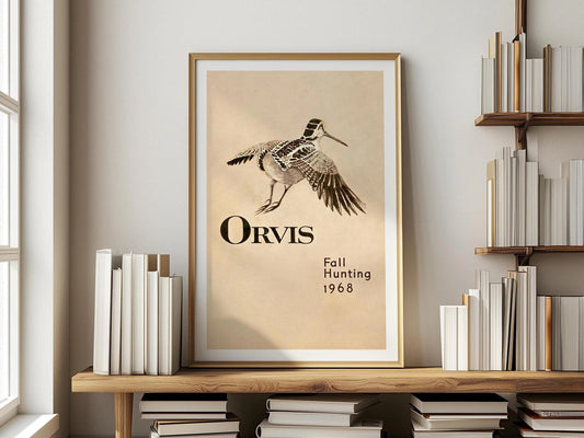 Maxcorners Vintage Orvis Canvas Poster - Fall Hunting 1968 Ideal Gift for Hunters & Nature Lovers