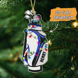 Maxcorners Custom Golf Bag Acrylic Ornament, Golf Keychain, Funny Golf Accessories, Golf Lover Gift, Christmas Ornament