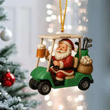 Maxcorners Santa Claus In Golf Cart Ornament, Gifts For Beer Lovers, Personalized Christmas Ornaments