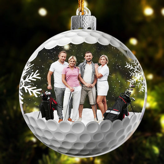 Maxcorners Plastic Christmas Balls Custom Photo Ornament, Golf Christmas Ornament, Golf Gift Idea