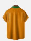 Maxcorners St. Patrick's Day Shamrock Green Orange White Hawaiian Golf Shirt, Tropical Vibe Men's Golf Shirt