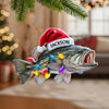 Maxcorners Personalized Bass Fishing Ornaments, Fishing Ornament, Gift For Fisherman, Christmas Tree Decor