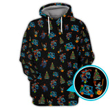 Maxcorners Funny Pattern Golf Shirt For Men, Christmas Golf Shirt, Xmas Golf Shirt, Neon Golf Shirt For Golfer