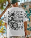Maxcorners Smell The Sea Feel The Breeze Compass Waves All Over Print LM1501