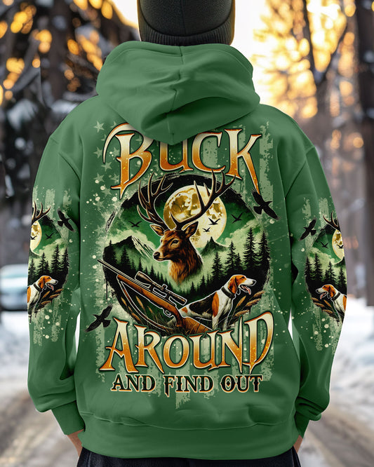 Maxcorners Buck Around And Find Out Deer Hunting Foxhound Dog All Over Print LM1601