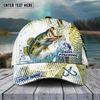 Maxcorners Fishing Skinfish Water Sport Pattern Personalized Name 3D Cap (11 Breeds)