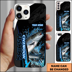 Maxcorners Chinook Fishing Phone Case Bold Typography Water Action Design Personalized Name Phone Case