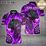 Maxcorners Dartboard Fire Tiger Flame Art Design Multi Options Personalized Name Team Name 3D Shirt