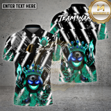 Maxcorners Bowling Shirt Lightning Strike Black White Crown Ball Multioptions Personalized Name, Team Name Unisex 3D Shirt