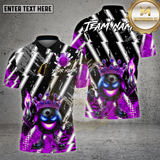 Maxcorners Bowling Shirt Lightning Strike Black White Crown Ball Multioptions Personalized Name, Team Name Unisex 3D Shirt